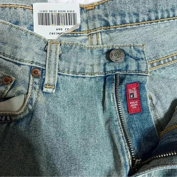 Ralph Lauren Polo Cropped Saturday Light Wash Jeans Size 8 Vintage NWT - Picture 9 of 12